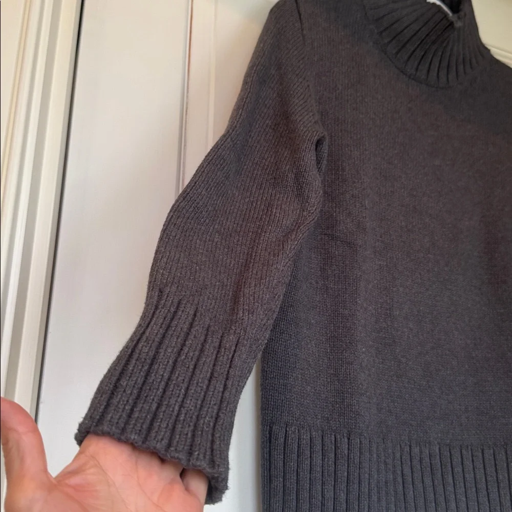 NEW With Tag J Crew Women's Cotton Charcoal Turtleneck Knit Sweater